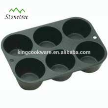 Heißer Verkauf Pre-Seasoned Cast Iron Muffin Pan / Kuchenform / Kuchenform